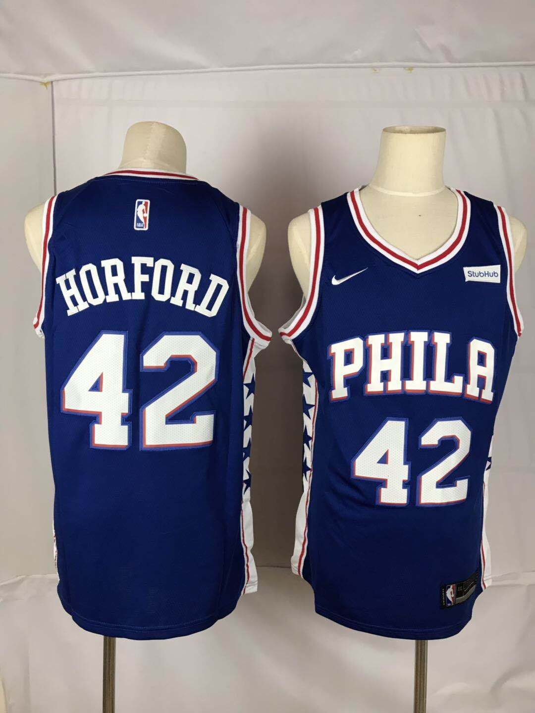 Men Philadelphia 76ers #42 Horford Blue Nike New NBA Jerseys->philadelphia 76ers->NBA Jersey